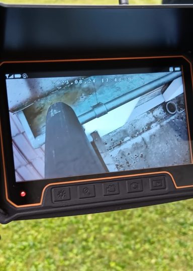 Kamerabefahrung der Dachrinne